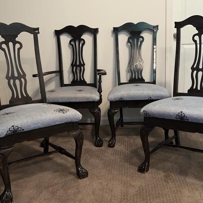 Heavy Wood Claw Foot Chairs