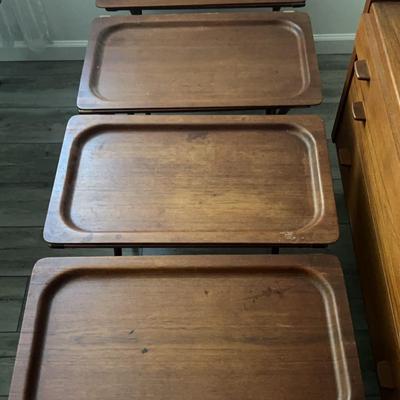 1960s Rakel Wayervang RW Norway Teak TV Trays