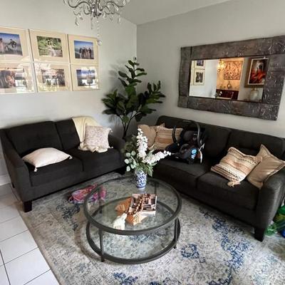 Sale Photo Thumbnail #35: Glass 
Round Coffee Table 