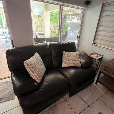 Sale Photo Thumbnail #14: Ashley Furniture Brown Leather Reclining Set (One recliner may not be operational)