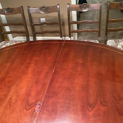 Wood Dining Table with Four Chairs