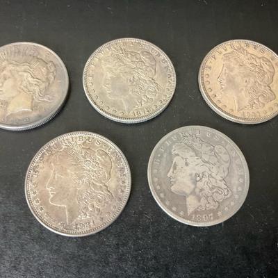 Morgan and Peace Dollar Silver Coin Lot