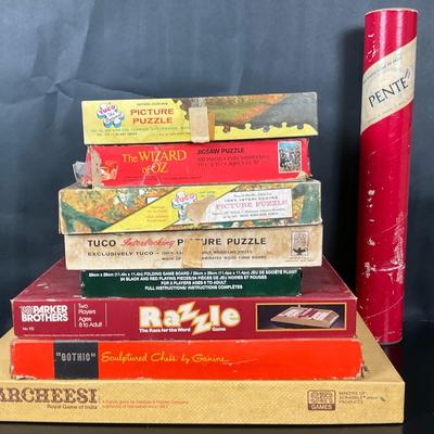 Retro Board Games & Puzzles Lot