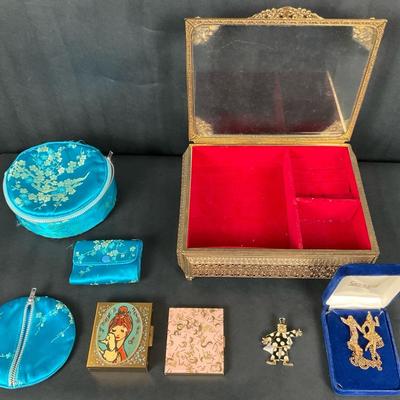 Vintage Jewelry Box and Trinket Lot