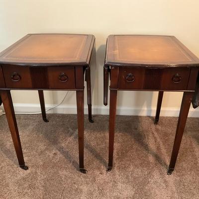 Pair of Vintage Drop-Leaf Side Tables  