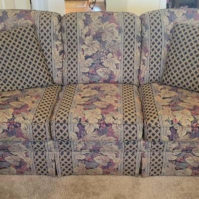 Floral and Geometric Patterned Sofa