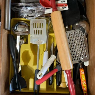 Drawer Of Miscellaneous Kitchen Utensils  
