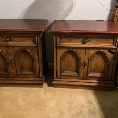 Wood Nightstands With Dovetail Drawers