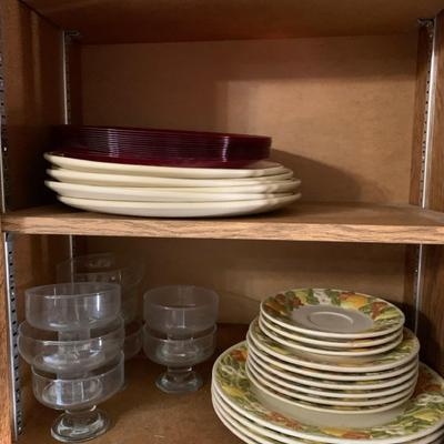 Glass Plates, Cups, And Plastic Plates