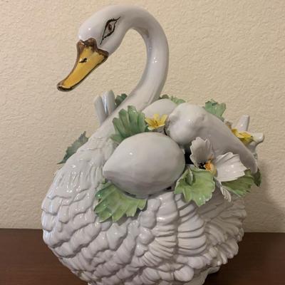 Ceramic Goose Sculpture 