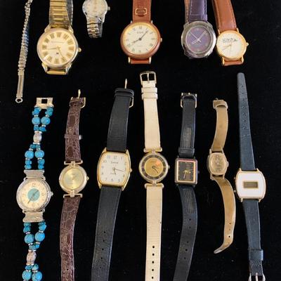 Women’s Fashion Watches, Including Fossil, Timex, Gloria, Vanderbilt, And A Watch Band