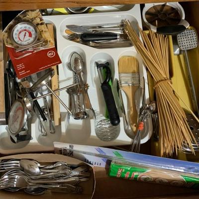 Drawer Of Utensils And Knife Block