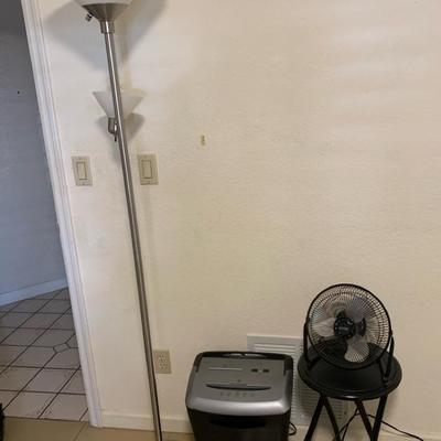 Shredder, Light, Fan And Stool.