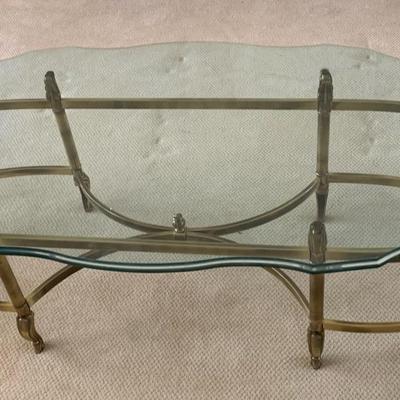 Large Glass top Coffee Table 