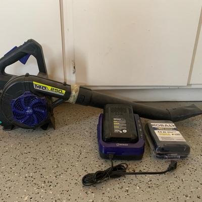 Blower For Landscaping And Batteries And Charger 