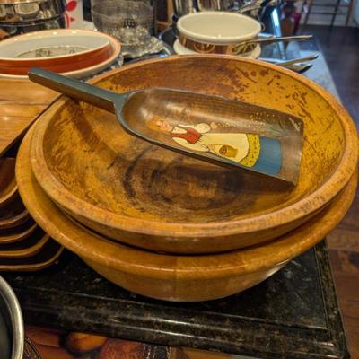 wood bowl under the scoop - sold
