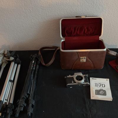 Nikon Nikkormat Digital Camera And Tripods