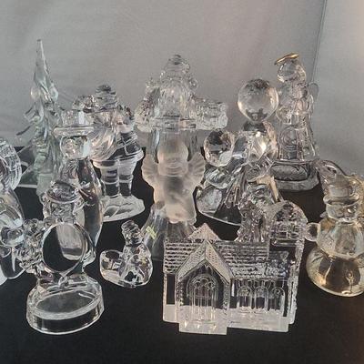Crystal Glass Figures Holiday