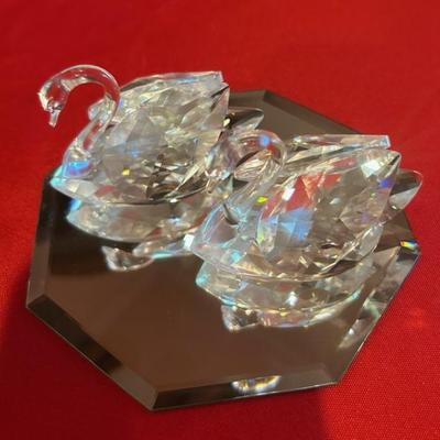 Swarovski crystal swans