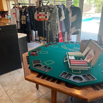 VINTAGE POKER TABLE AND DOZENS OF WOMEN'S & MEN'S CLOTHES! 50-70% OFF TOMORROW!