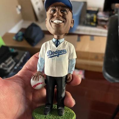 MAGIC JOHNSON AS A DODGER "PALMING A BASEKETBALL"