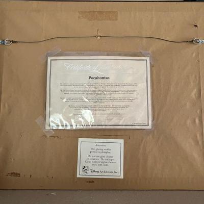 DISNEY CERT OF AUTHENTICITY...