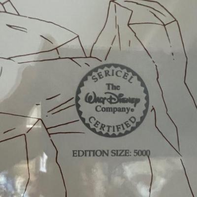 Sericel cert.  So an original "SERIGRAPH & CELL" AUTHENTICATED WALT DISNEY ART PIECE. 