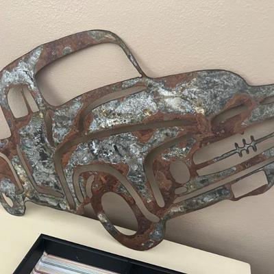 "MAN CAVE ART." "OLD TRUCK."