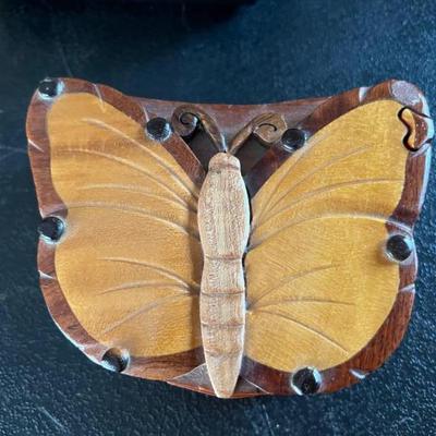 hand carved butterfly puzzle-box..
