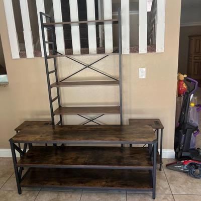 SOLID WOOD SHELVING FREESTANDING UNITS.