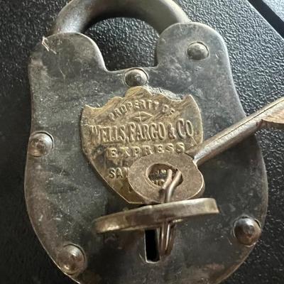 Looks like an original Wells Fargo padlock from the 1800's in amazing condition.