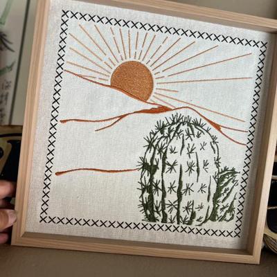 FABRIC STITCHED ART.