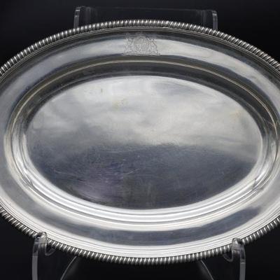 silver antique platter