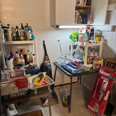 Toiletries and cleaning supplies