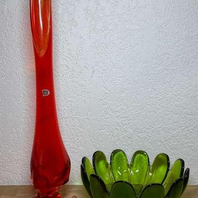 Viking glass vase other pieces