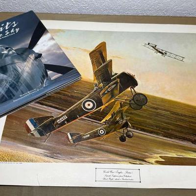 1969 aviation poster later book on ww2 aircraft