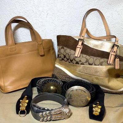 Designer handbags judith leiber belt & others