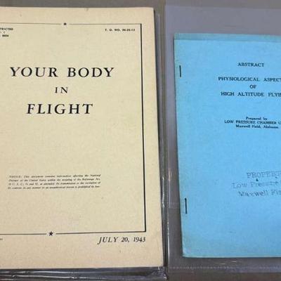 Ww2 era restricted" booklets flight theme