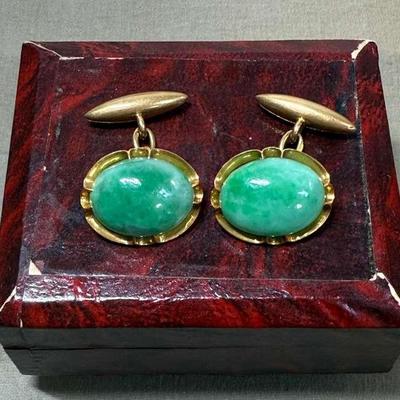 18k stamped cuff links