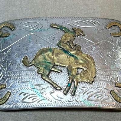Renalde solid nickel belt buckle