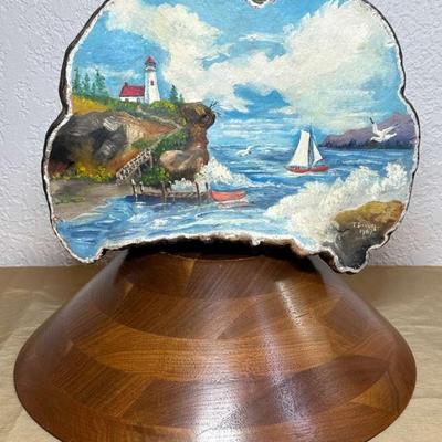 1967 lingzhi mushroom art piece signed dixon