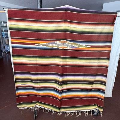 Vintage saltillo serape blanket