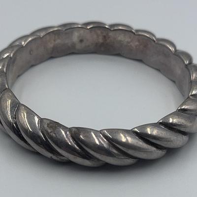 Large Heavy Sterling Bangle