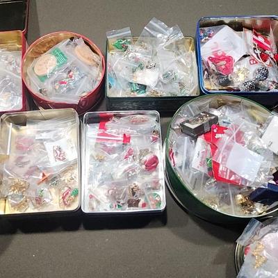 Xmas Brooches and Costume Jewelry