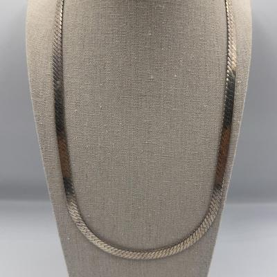 Gorgeous Italian Sterling Flat Chain