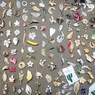 HUGE Mystery Lot Of Leaf Broaches