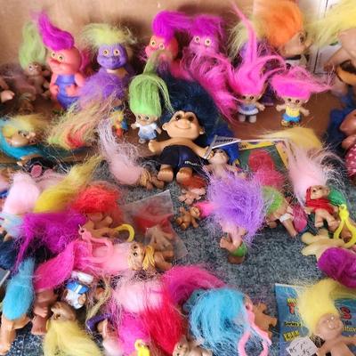 Vintage Miniture Troll Russ Dolls