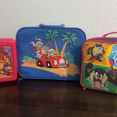 Vintage Children’s Lunchboxes and Small Suitcase