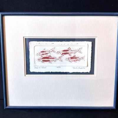 “Back To School” Embossed Etching Print By Nora K. Fisher