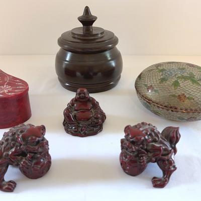 Trinket Boxes And Chinese Figurines
